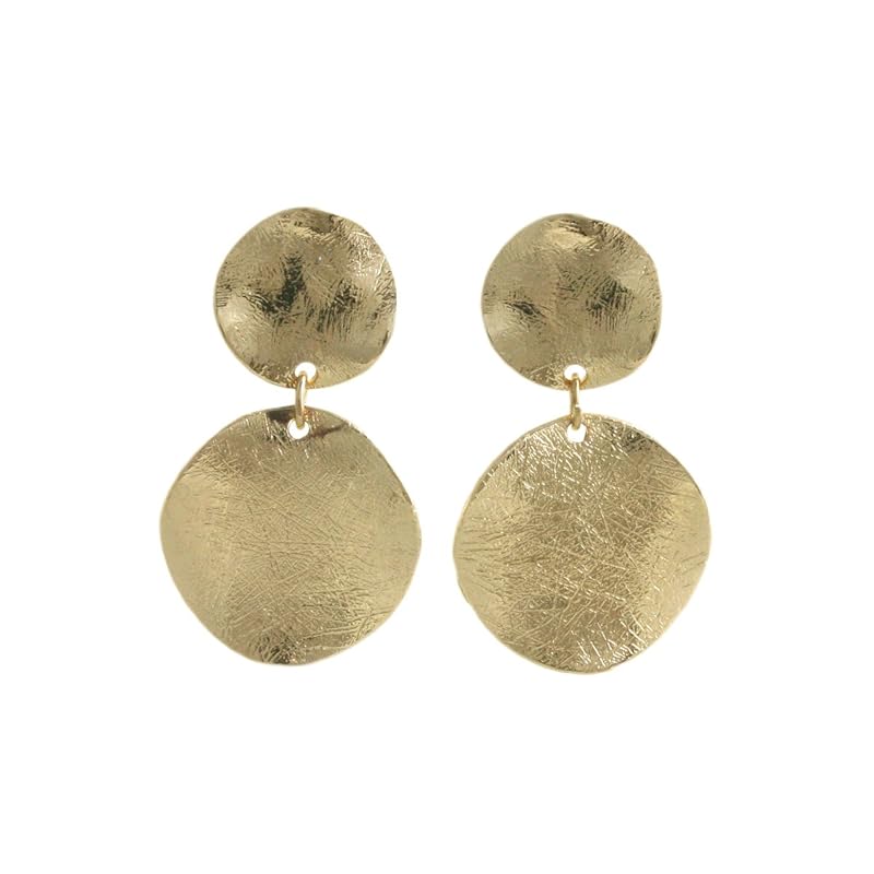 

[Vantaine] VINGTAINE double wave plate earrings earrings p1494-g-e