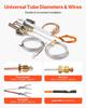 Gas Pilot Assembly, OE 4021-732, 25660 Fireplace Gas Pilot Assembly, Natural Gas Ignition Replacement with Pilot Tube, Thermocouple, Thermopile,
