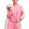 (WMNS) Adidas Originals Velour SST Track Suit Track Top Asia Sizing 'Pink' Women's IX4223