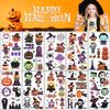 10ks Halloweenské tetovací nálepky Kreslená dýně Duch Netopýr Pavouk Dočasná nálepka Dětské dárky na narozeninovou oslavu pro kluky a holky