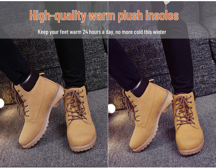 Men's High-Top Martin Boots, British Style, Plus Velvet, Large Size - Women's Retro Ankle Boots, G-3 G2