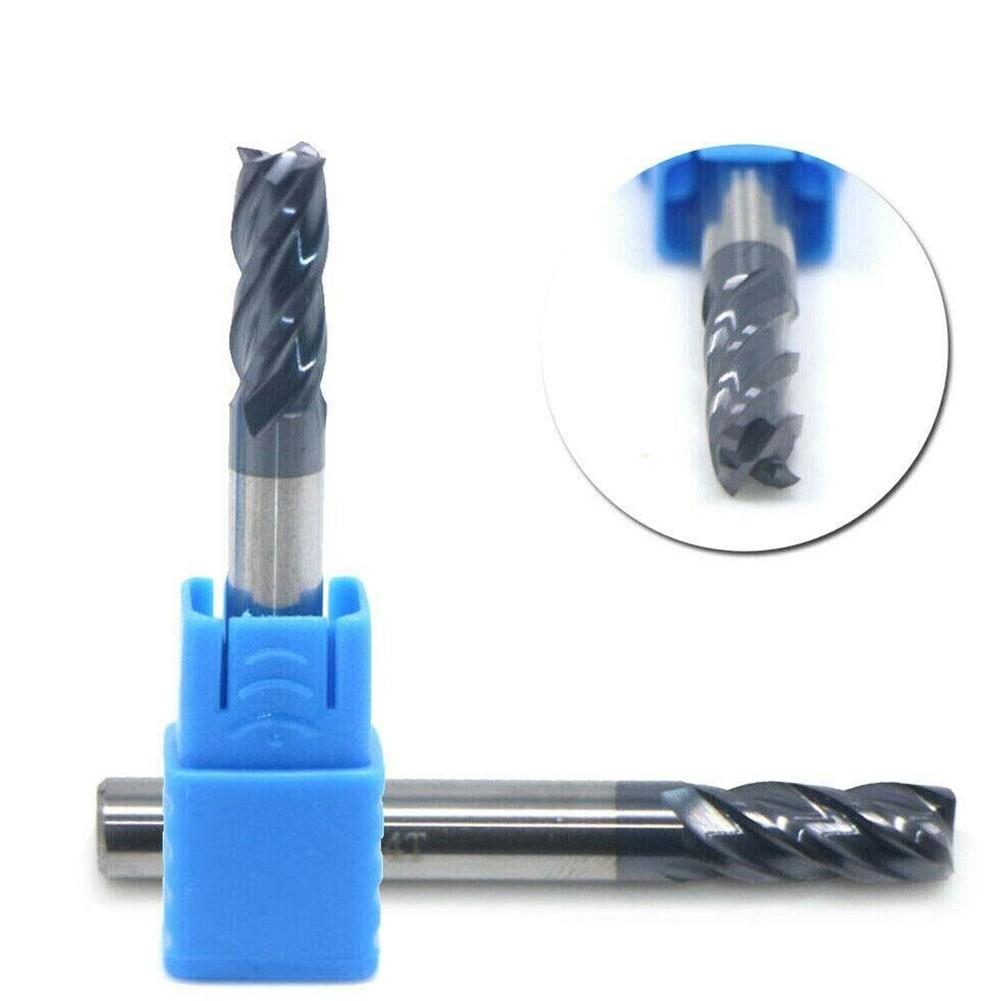 5Pcs 6mm Shank Tungsten Carbide 4 Flute End Mill CNC Milling Cutter HRC45 TIALN
