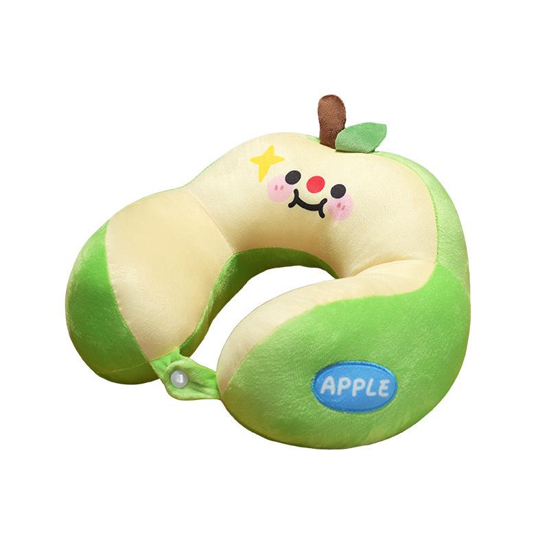 Cartoon Soft Apple U-Shaped Pillow Office Lunch Break Nap Pillow Girls Plane Travel Portable Neck Pillow