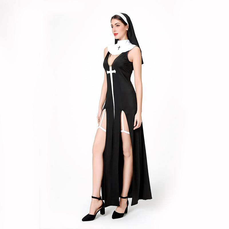 Spice girl Halloween adult costume sexy nun costume carnival costume