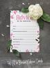 Inkdotpot Bridal Shower Games Advice For The Bride Set Of 50A  FloralA  Mad Libs Game