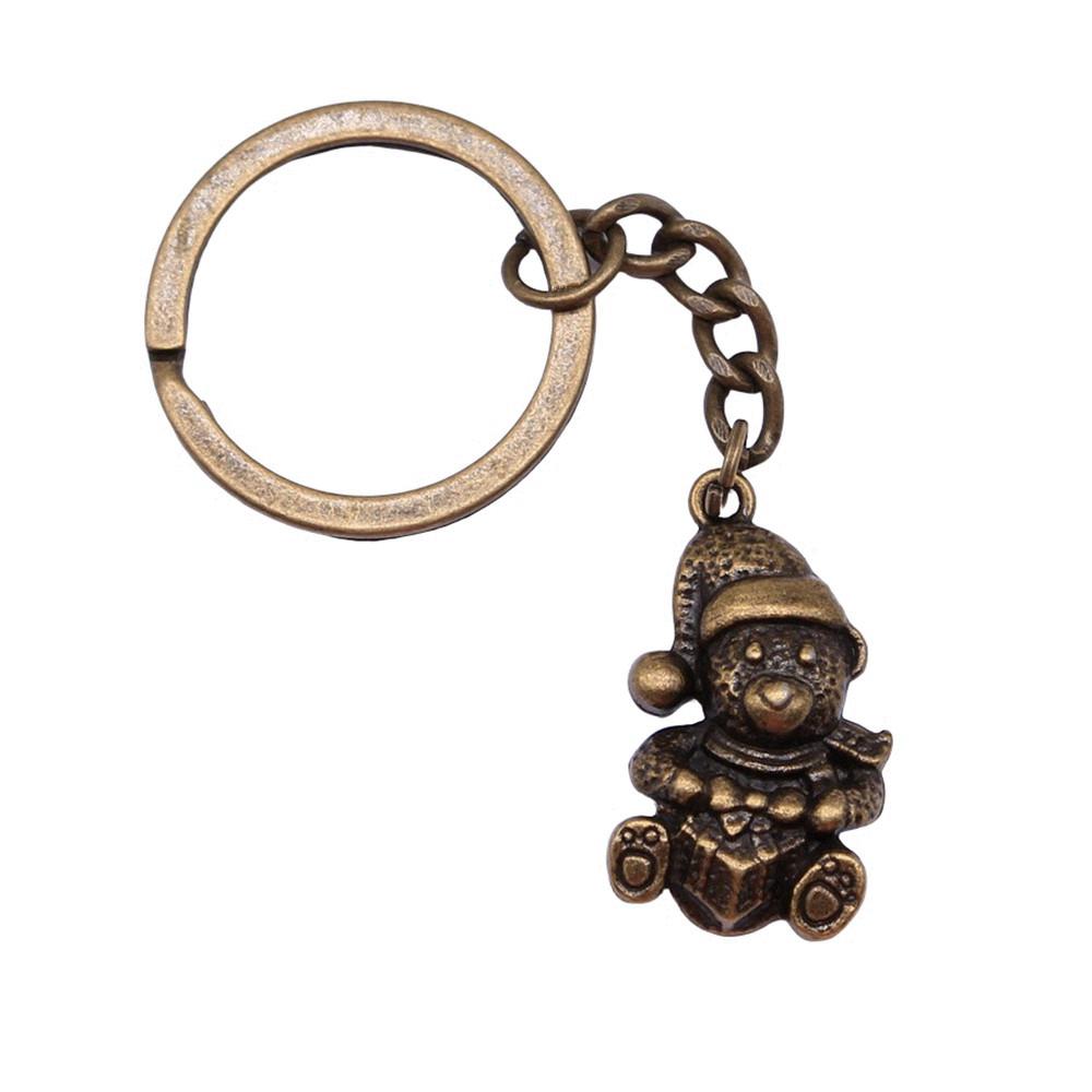 Merry Christmas Keychain Letter Charm Holiday Key Holder 28mm Ring