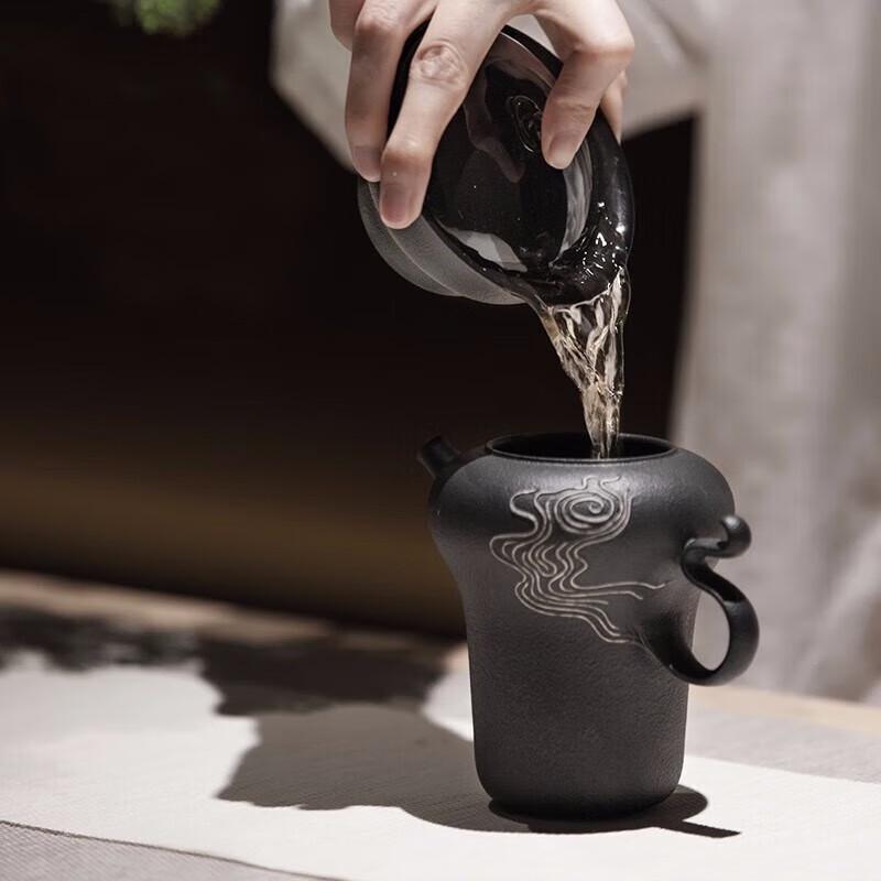 Edenus Black Iron Glaze Ceramic Kung Fu Tea Set