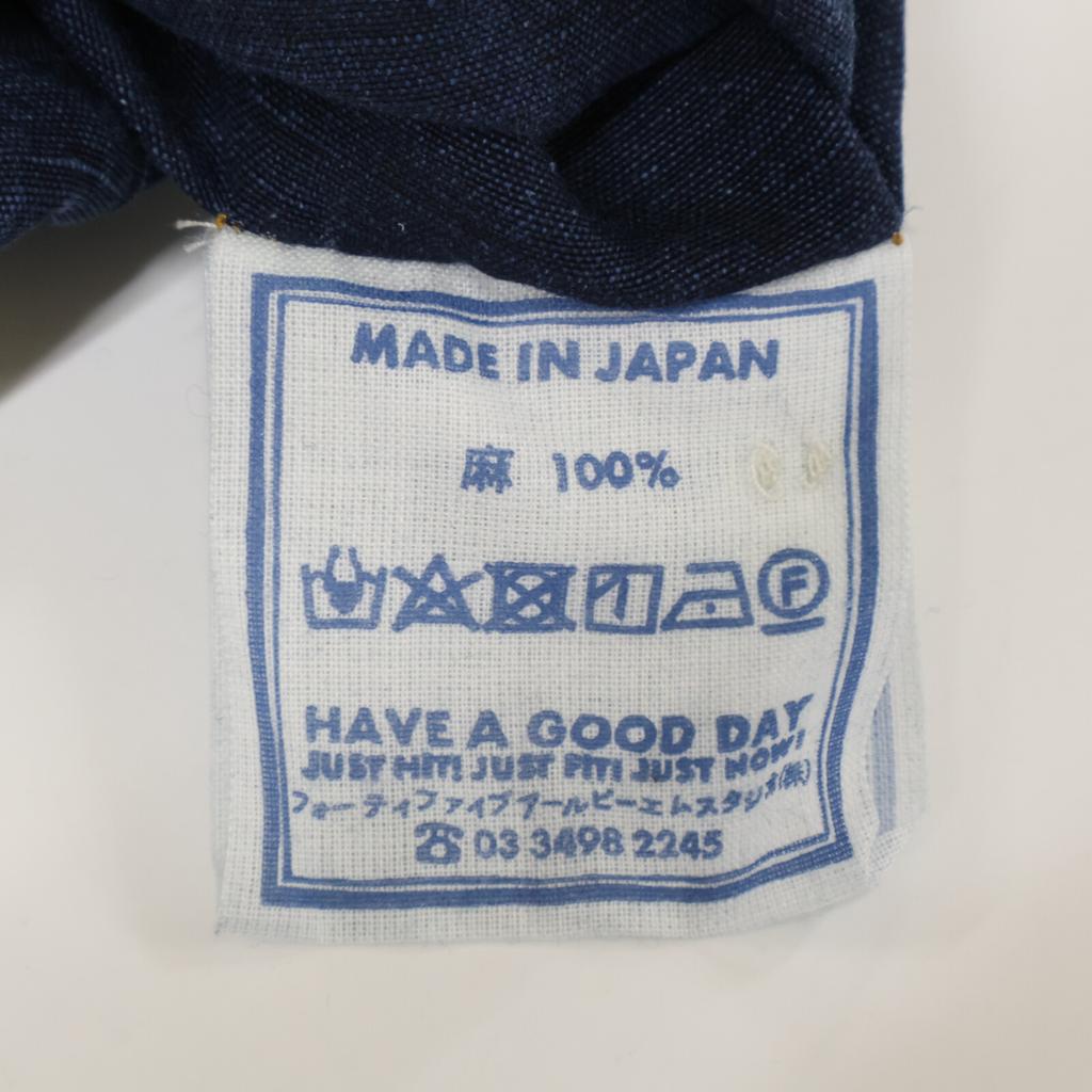 45R 70440031 Blue Linen Sailor Skirt (indigo) Skirt O3 Indigo blueUsed