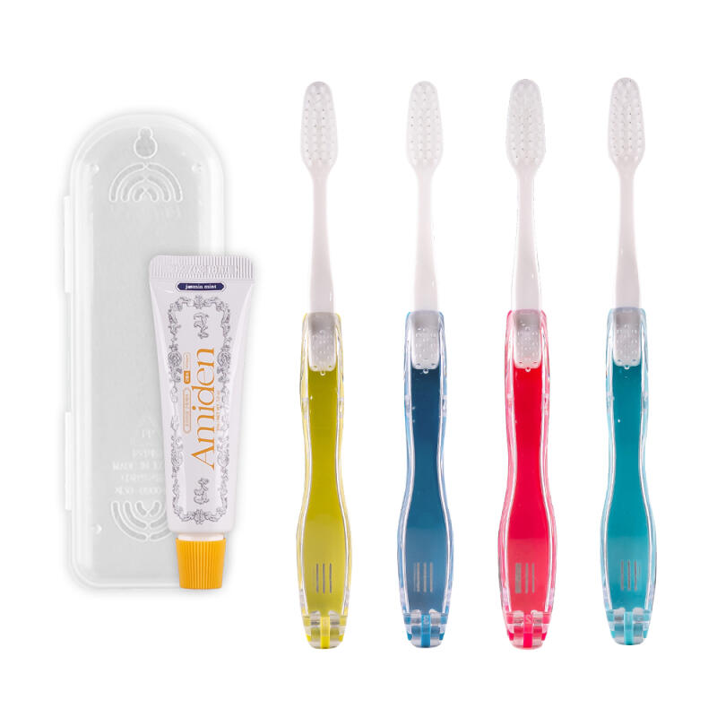 

Domestic portable toothpaste and toothbrush slim set Portable Toothbrush Set Sky