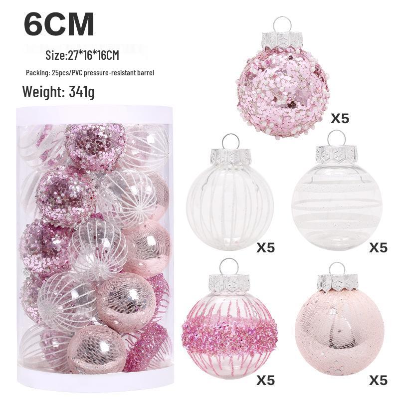 16-Piece Champagne Gold & White Christmas Tree Hanging Ornaments Set