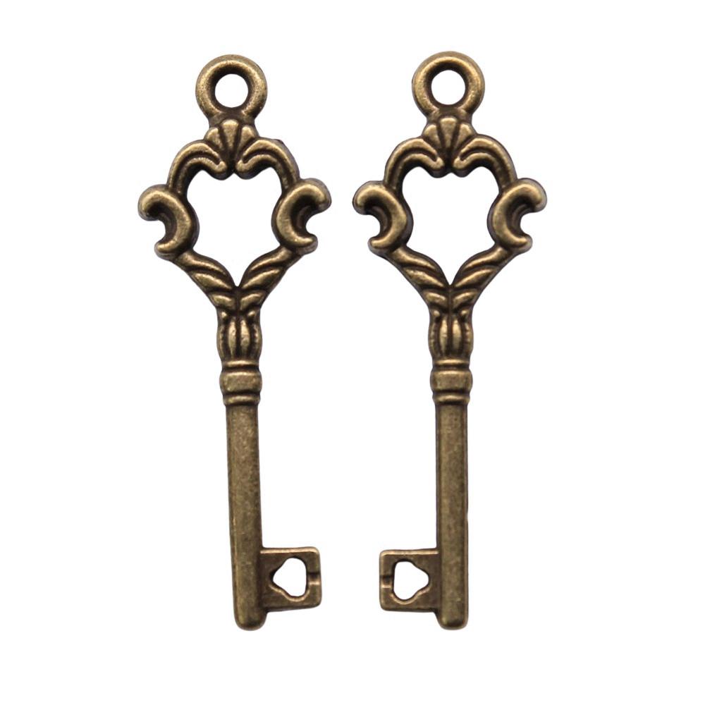 Key Charms Multi Color Alloy Locks Pendants For Romantic Themed Jewelry