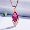 925 Sterling Silver Necklaces for Women with Creative Ruby Gemstone Silver Female Fine  Jewelry Wedding Gift