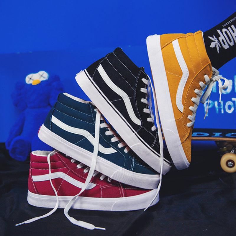 Buy Van Men's Tide Shoes Hightop Canvas Shoes Men's Korean Version of