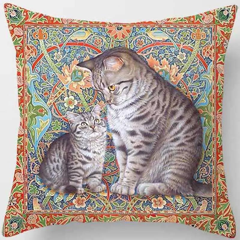 Unique Cat Pattern Pillowcase Sofa Home Decoration Car Office Supplies Outdoor  Cushion