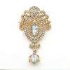 Weiman Factory Direct Large Size Crystal Rhinestone Drop Brooches Alloy Jewelry Plating Technology for Wedding Party Engagement