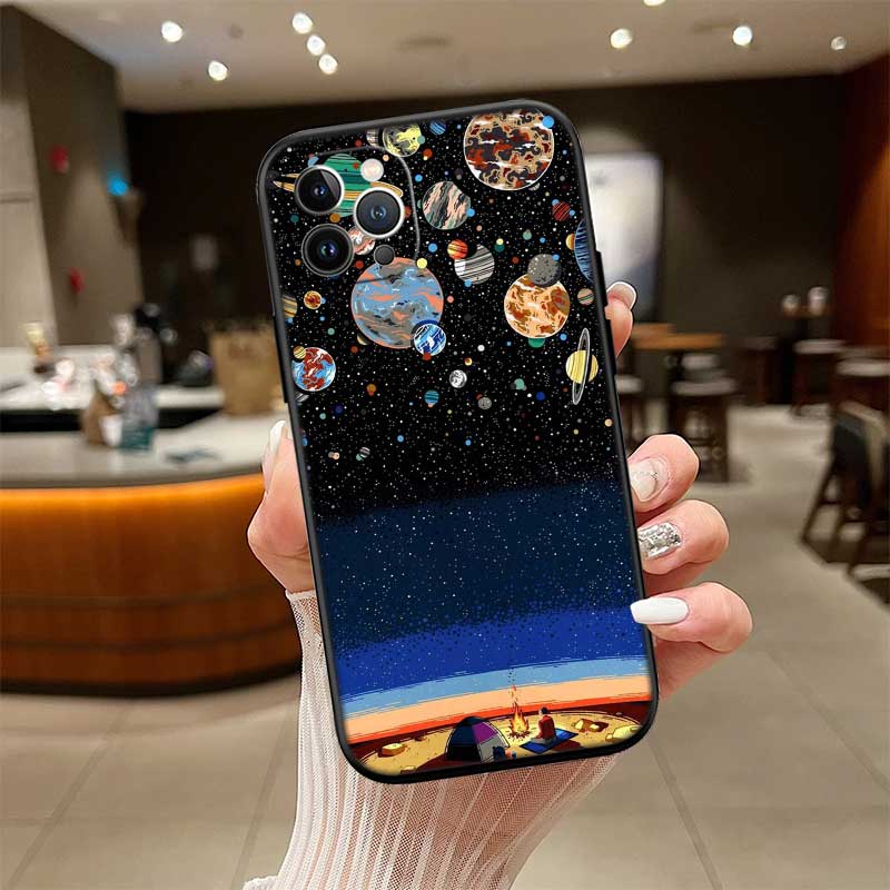 UP8 Astronaut Space Moon Phone Case for Samsung Galaxy S20 S21 S22 Ultra FE + Plus A21S A22 A24 A25 A26 A30 A30S A31