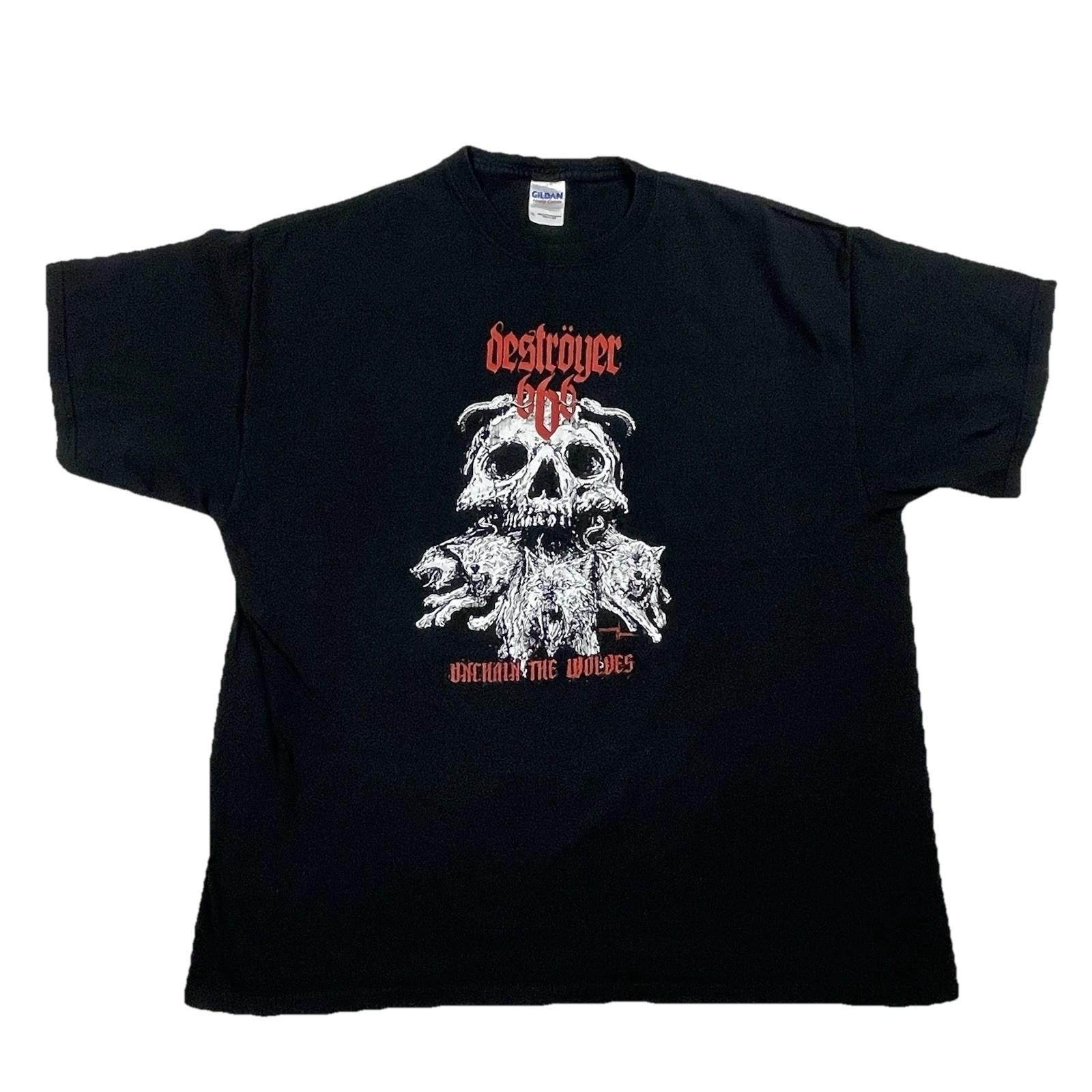 Destroyer 666 Shirt XL 2010 Tour Unchain The Wolves blk Thrash Metal Concert Tee Unisex T-Shirt S