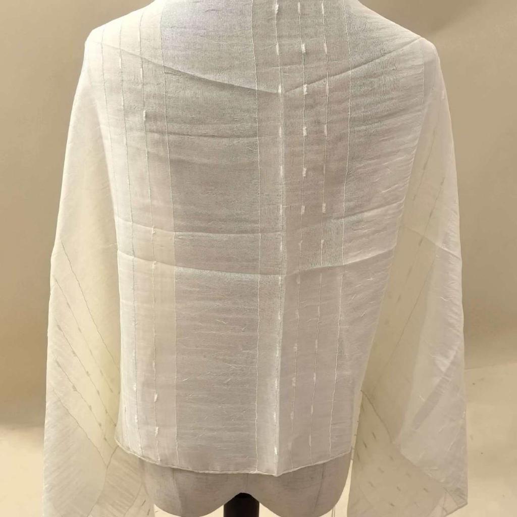 New Solid Red Flag Yarn Striped Handmade Fringed Long Scarf Shawl