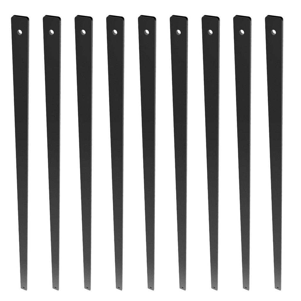 Staircase Metal Balusters, 820x25x5mm Flat Aluminum Alloy Decorative Banister Spindles, 51 Pack Deck Baluster with Screws, Classic Hollow Deck Railing