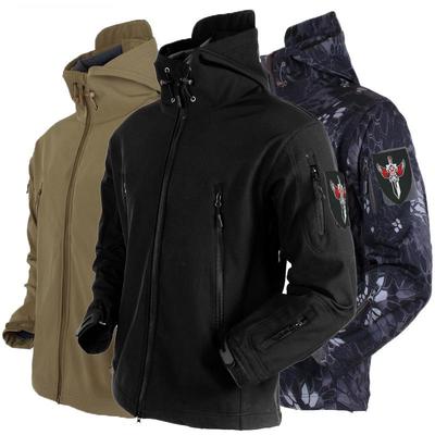Coupe-vent Softshell Tactique Léopard pour Homme: Combinaison d'entraînement d'extérieur imperméable et coupe-vent