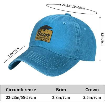 Bear Archery Cap Hat Classic Vintage Hat for Men Women Teenager Cap Adjustable Cowboy Hat Blue