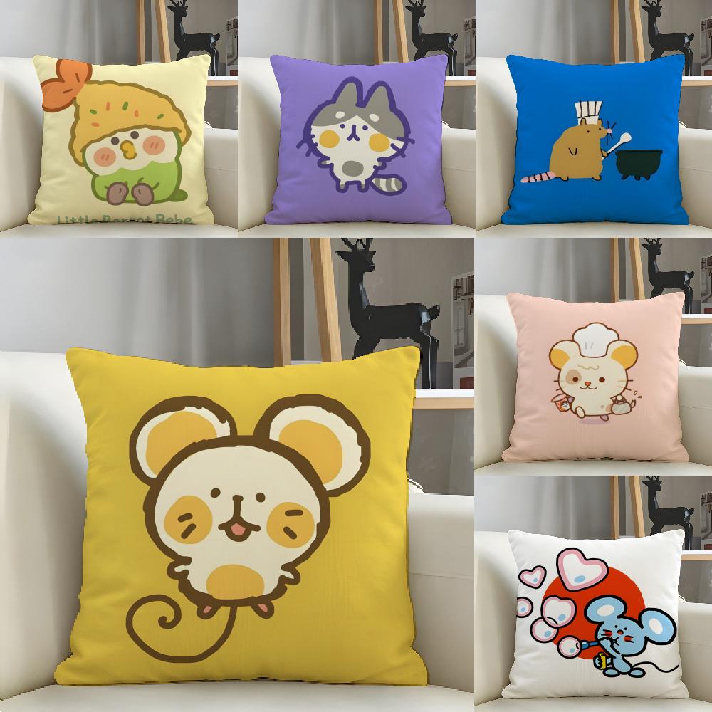 Fantasy Cartoon Colorful Animal Pillow Case Linen Pillows Case Cushions Case Sofa Pillows Case Decor Home