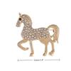 Exquisite  Running Horse Brooches For Women Men 4-Color Enamel Animal Brooch Pins Year Of The Horse Party Jewelry Gift