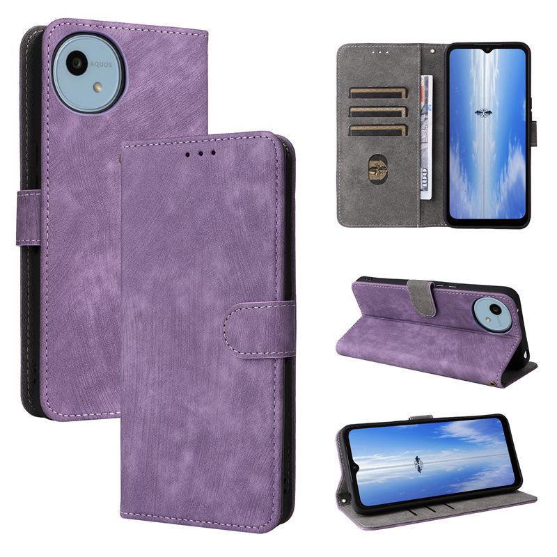 Sharp Aquos Wish5/Wish4 Anti-Theft Leather Flip Case with Card Holder & Protective Shell