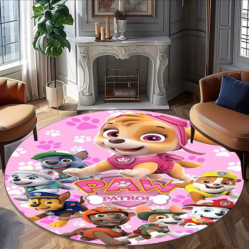 1pc Paw30 Carpet, Round Rug, Comfortable, Suitable for Entryways, Living Rooms, Office, And Bedrooms, Christmas Decoration