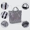 Beach Case PVC Stripe Work Tote for Vacation Errands Gym Traveling