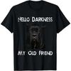 Witaj Ciemności, Mój Stary Przyjaciel Męskie Bawełniane Koszulki Cane Corso Prezent dla Taty Letnia Krótki Rękaw Unisex Moda Streetwear Koszulka