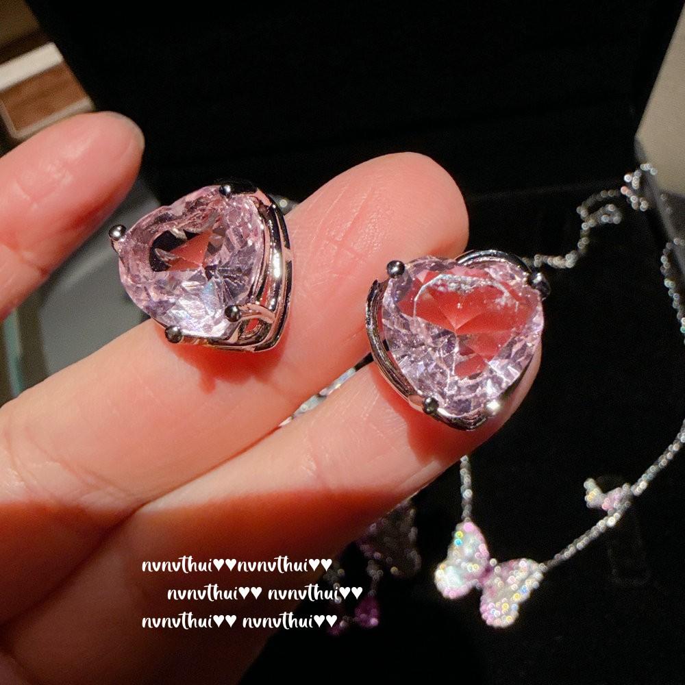 Yu Ji Is Colorful, Fendai Butterfly Fritillary Gemstone Necklace, Rich And Charming, Rainbow Petal Zircon Necklace, Set.