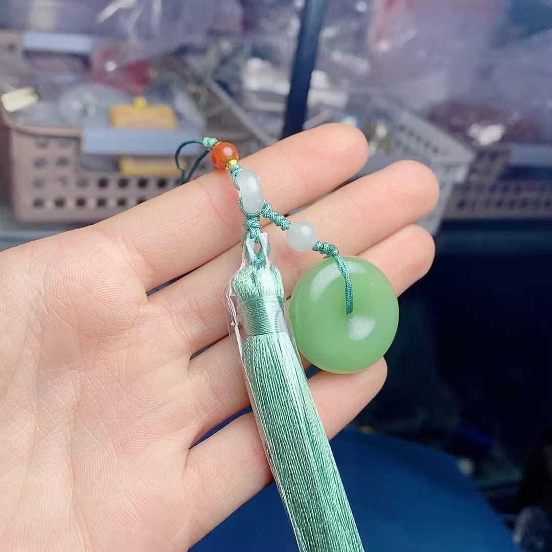 Dongling Jade Ping An Kou Phone Pendant - Simple, Versatile, Fashionable Ornament Accessory