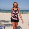 Womens European Style Two Piece Tankini Bikini Swimwear Bathing Suit Set