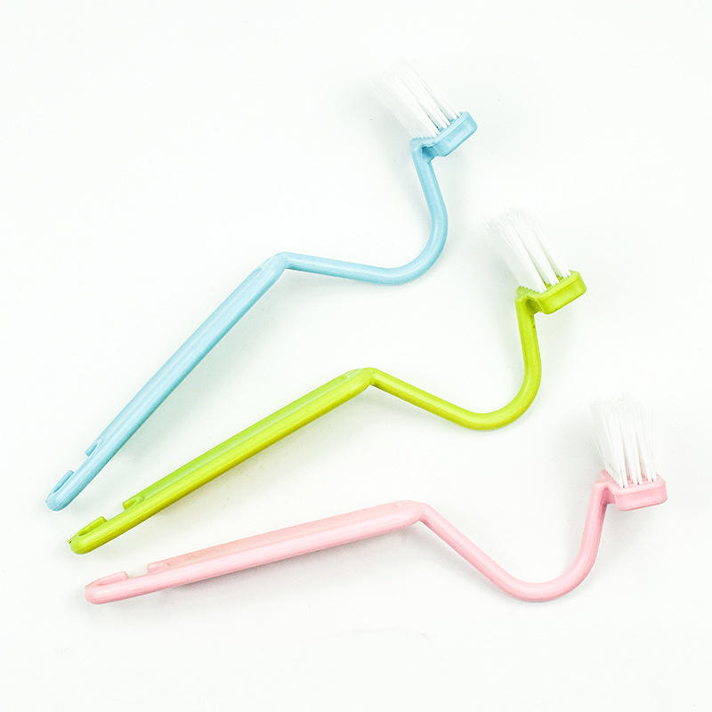 Clean Brush Bent Portable Toilet Brush Scrubber V-type Cleaner Bowl Handle Home Supplies Toilet Blind Spot Cleaning Brush