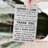 Yobent Father In Law Gift from Son In Law, Wallet Card for Father-In-Law from Groom, Father of The Bride Gifts, Unique Father In Law Wedding Day