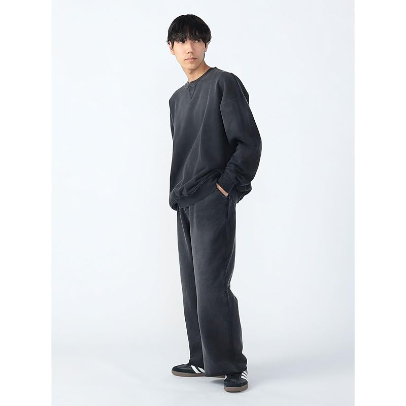 [Beams Heart] Pants GMS Wide Straight Cotton Urake Men's BLACK L
