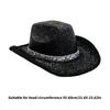 Sparkling Glitter Powder Cowboy Hats For Women Men Festival Event Gathering Cosplay Costume Accessories Stage Show Props