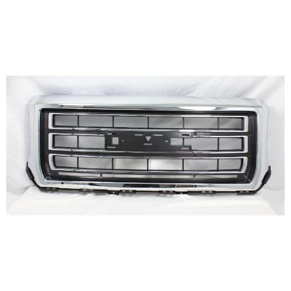 Chrome Silver Front Bumper Grille Trim for 2014-2015 Sierra 1500 SLT 131x17x54