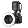 Godox Makro-Ringblitz Recycle 5800K Speedlite mit 8 Objektivadaptern Kompatibel mit und Panasonic ML-150II Blitz, Leitzahl 12, 0,1-2s Zeit, Ringe, Nikon, Sony,