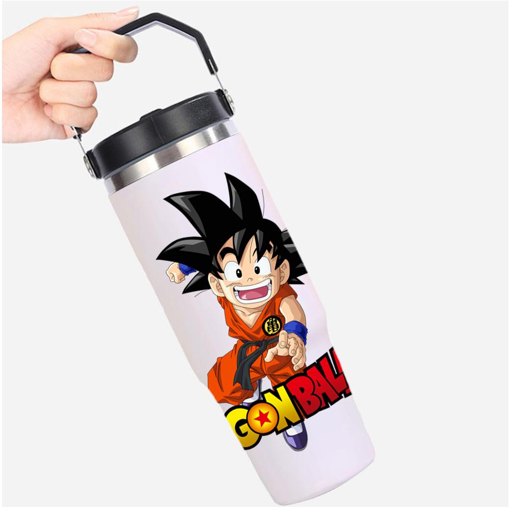 30oz Large Capacity Portable Car Cup Stainless Steel Thermos Cup with Straw Handle Travel Sports Water Bottle Vacuum Flask gift