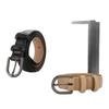 Women's Designer Versatile Black Leather Belt - Genuine High-Grade Cowhide, Unisex, Perfect for Jeans.
