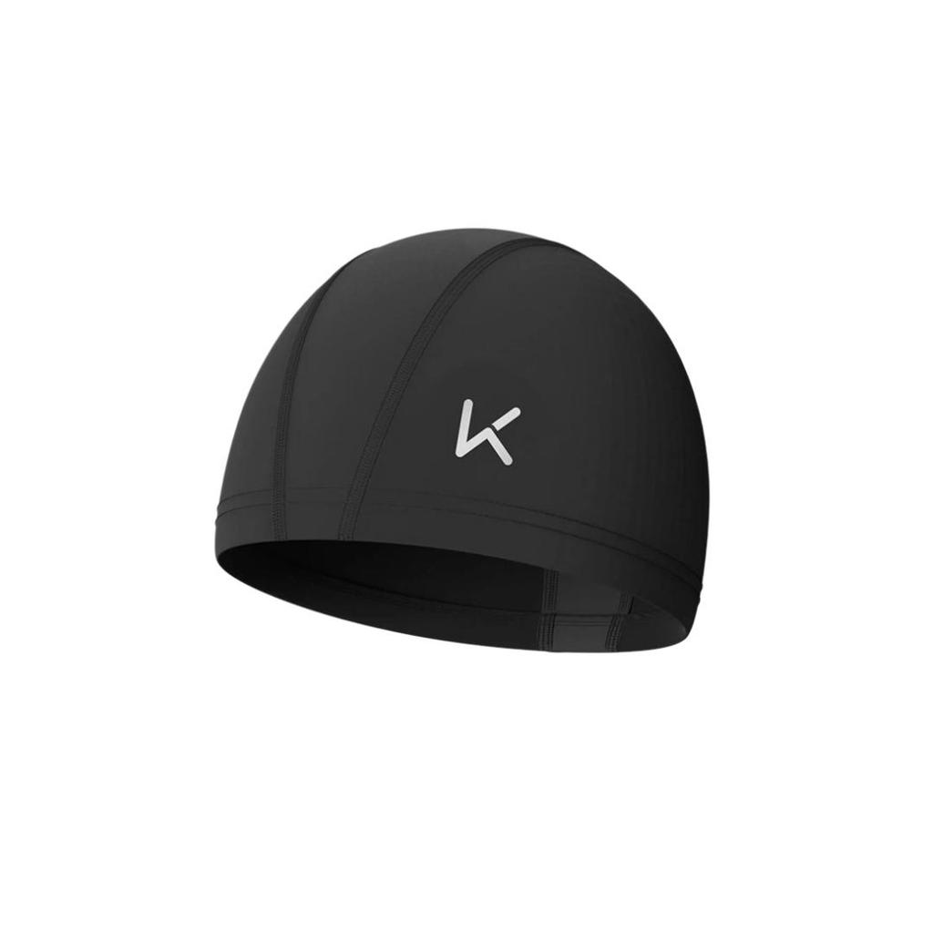 Keep PU Coated Swimming Cap, Waterproof, for Long Hair, Ear Protection, Large Size, Black
