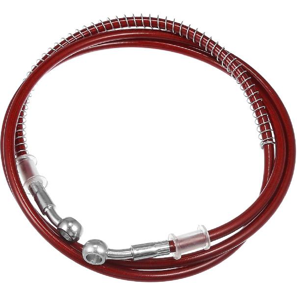 

Hydraulic Brake Hose Line Pipeline, 120cm 47.24 10mm 0.39 Braided Oil Pipe with Tube Nut Universal for Motorcycle ATV Dirt Bike Go Kart Durable 175CM