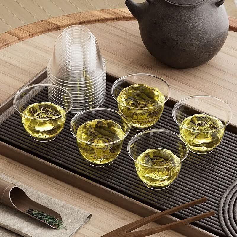 Premium Disposable Heat-Resistant Clear Tea Cups