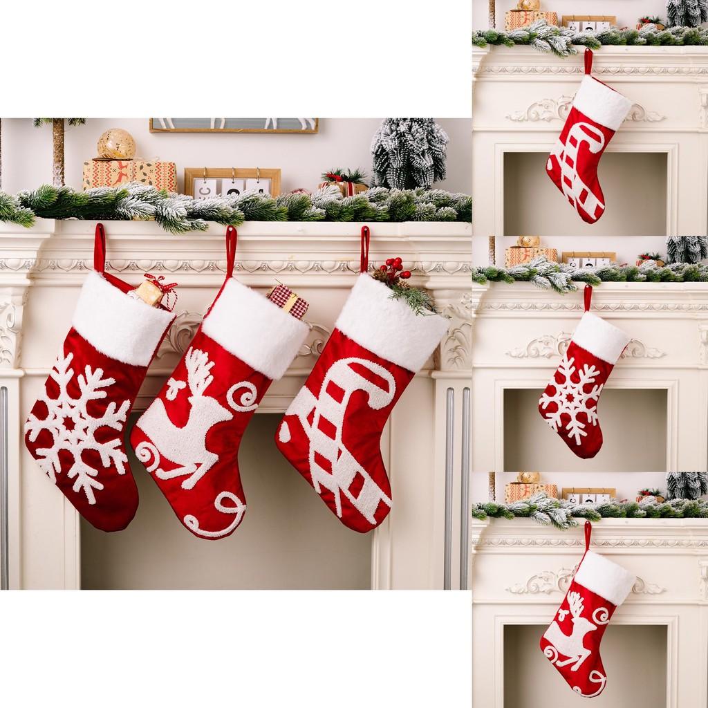 Christmas Beautifully Crafted Stockings With Soft Fabric And Playful Reindeer And Snowflake Themes