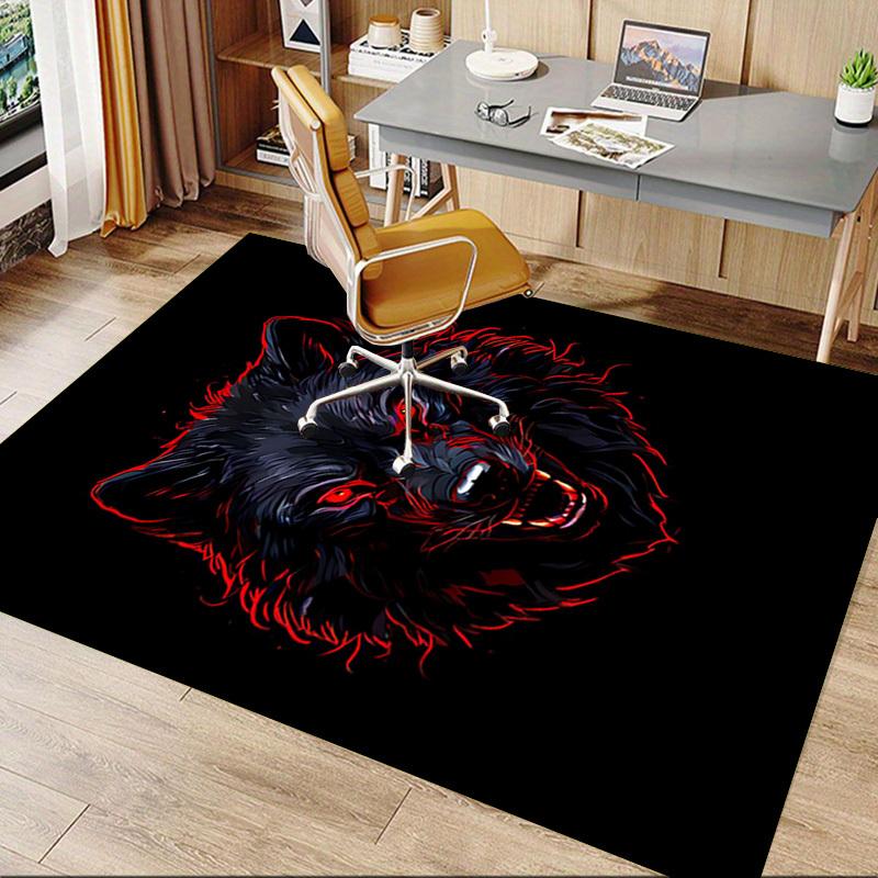 1pc Wolf Head Carpet, Office Rug Outdoor Mat Home Decor Area Carpet Festival