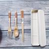 Ruhan Creative Wooden Spoon & Fork Set with Storage Box