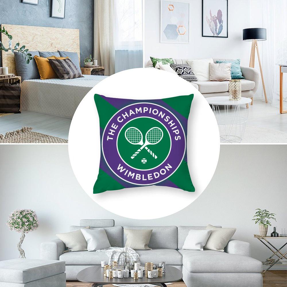 W-Wimbledon Cool Pillow Case Short Plush Sofa Decorative Gift Home Double-sided Printing Cushion