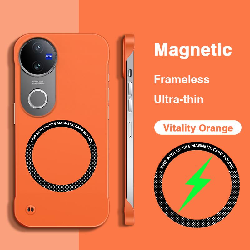 

No Border Phone Case for VIVO V50 Lite V50E T4R V50Lite 5G Fundas Thin Magnetic Wireless Charging Hard Original Back Cover Shell vivo T4R
